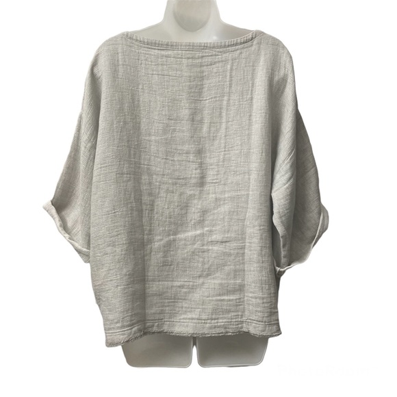 Eileen Fisher Organic Linen Cotton Blend Top - Picture 4 of 15